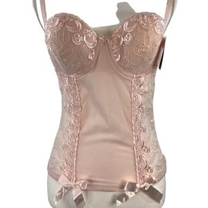 Donna L’oren Gold Label Women's Size 36B Style 2023 Pink Lace Corset Bustier
